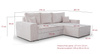 Ecksofa L-form MALAG Gelb