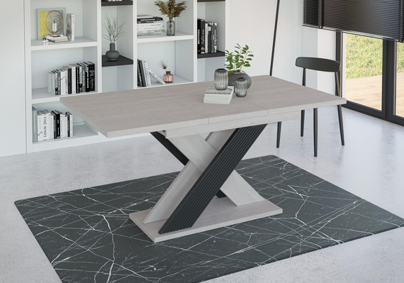 Esstische Modern AMI Beton+Schwarz