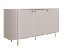 Kommode mit Lamellen japandi beige OVI