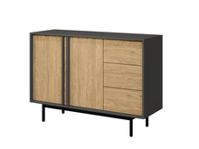 Modern Hochkommoden Eiche geölte/ Anthrazit MALTS