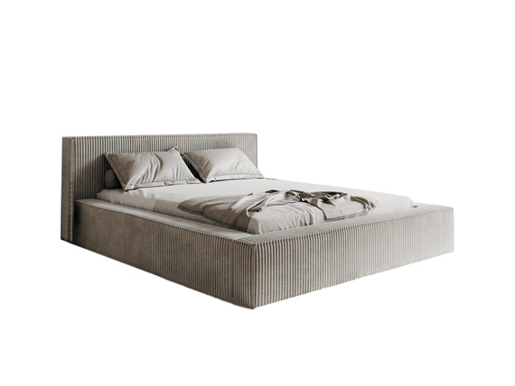 Bett cordstoff ASTA Grau 180x200