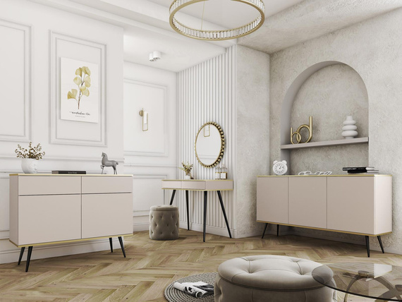 Kommode auf Füßen POLO Beige