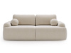 Schlafcouch mit runden Armlehnen Beige OLIO