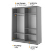 Mehrweckschrank mit Spiegel ARTI 03 Grau