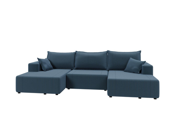Ecksofa U-form 330cm Breite Blau CAVO