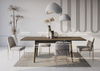 Rechteckiger Tisch ausziehbarer Eiche dunkel PAPHO
