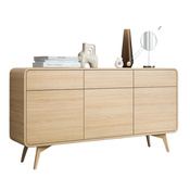 Sideboard im Japandi Stil mit 3 Schubladen Eiche vincenza GRACIEL