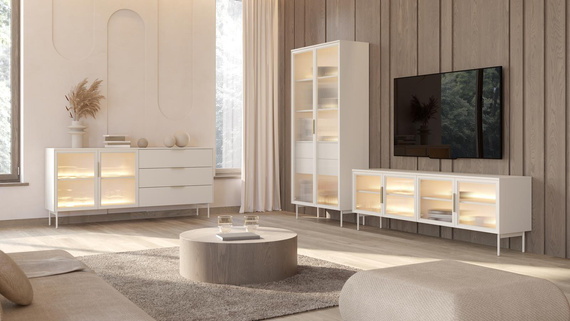 Vitrine mit LED-Beleuchtung Kaschmir MARBELA