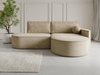 Ecksofa L Stilvolles Sofa mit abgerundeten Formen Beige MORENO
