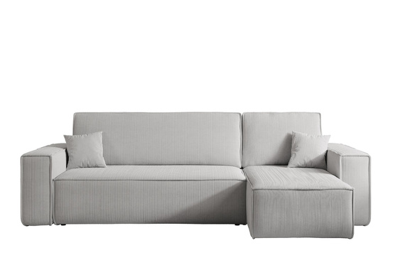 Ecksofa mit universelle Ottomane und Schlaffunktion KARL Grau