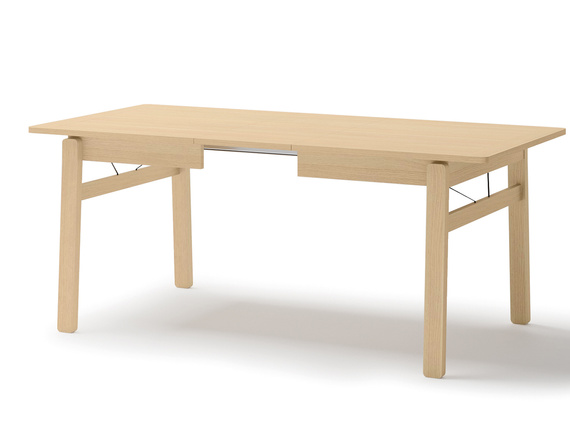 Großer Esstisch rechteckig Japandi Stil 149–269 cm Eiche hell PAPHO