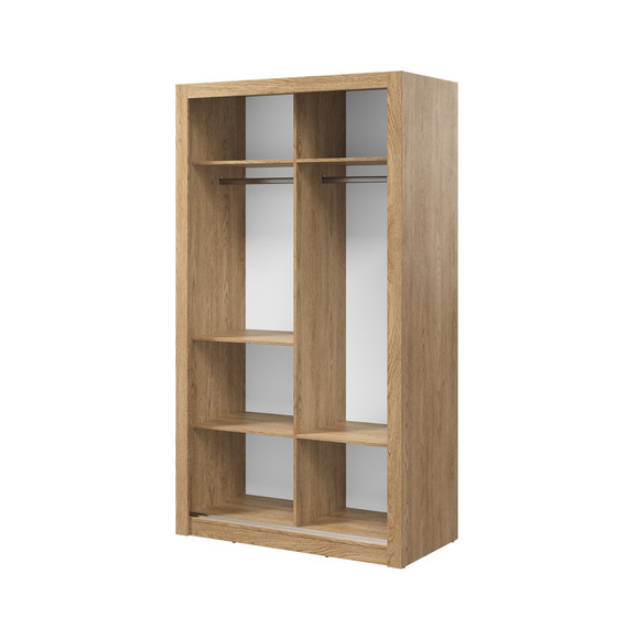 Kleiderschrank mit Spiegel ARTI Breite 120 cm Eiche Artisan