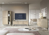 Kommode mit drei Schubladen GOLD Sandbeige 