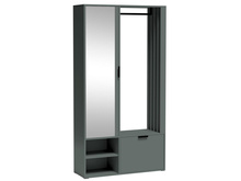 Garderobenschrank CASIK mit Spiegel Grün