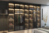 Moderner Drehtürenschrank mit Glasfront LED Beleuchtung Artisan STELLS 