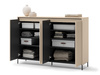Garderobenmöbelset Kommode + Spiegel Beige FLORE