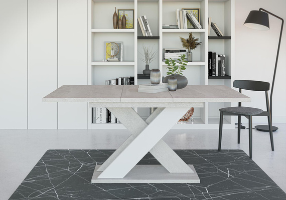 Esstische Modern AMI Beton+Weiß
