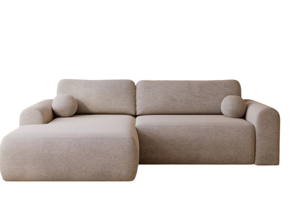 Design Ecksofa in modernem stil velvet hellbeige links AURA