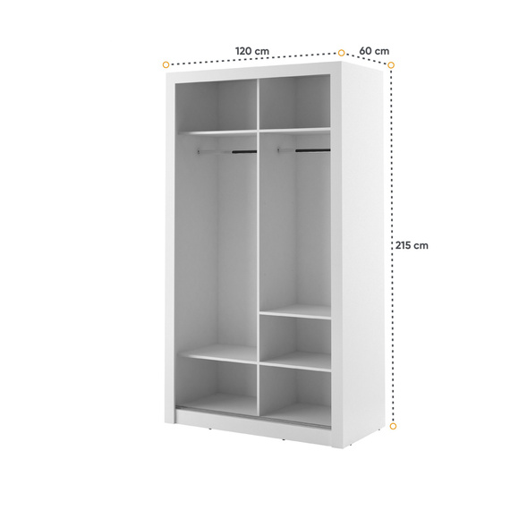 Schwebetürenschrank mit Spiegel ARTI 06 Grau
