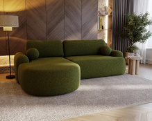 Ecksofa Komfort L Form OLIO Olivgrün