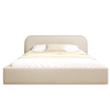Elegantes Bett mit Kopfteil 120x200 Hellbeige