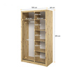 Kleiderschrank mit Spiegel ARTI Breite 120 cm Eiche Artisan