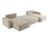Grau Bouclé Sofa U-Form TEDIS