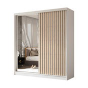 Kleiderschrank VENTURA mit Lamellen Weiß