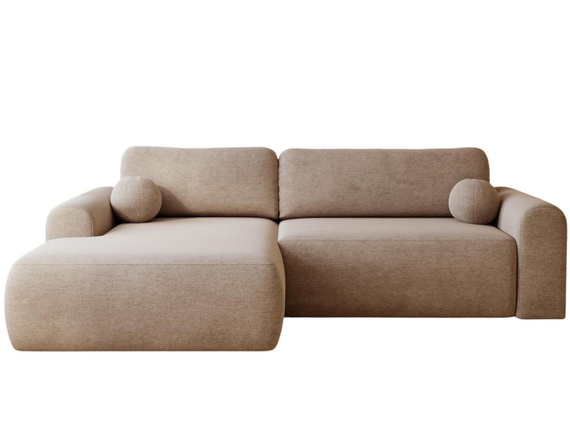 Design Ecksofa in modernem stil velvet beige links AURA