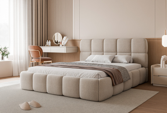 Stauraumbett mit Bettkasten CLOUDY 160x200 Beige