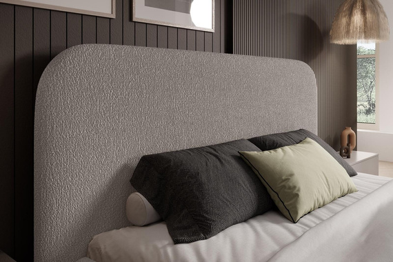 Graphit Minimalistisches Polsterbett 140x200 holzrahmen MAT