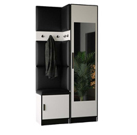 Garderoben-Set MALTI Weiß + Schwarz