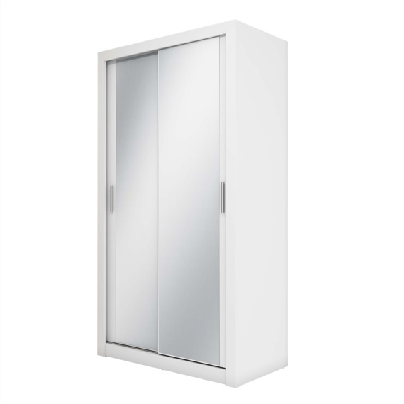 Schwebetürenschrank mit Spiegel VENTI Weiß
