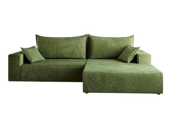 Modernes Ecksofa Olivgrün 240 cm breit mit Schlaffunktion ARNO 