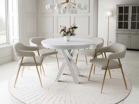 Runder Esstisch LOFTO Weiß