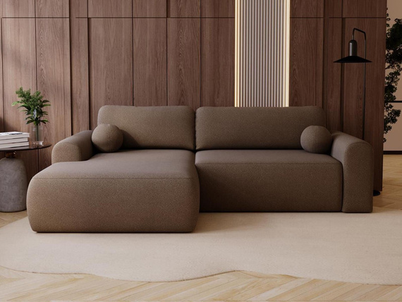 Design Ecksofa in modernem stil braun links AURA