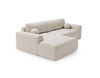 Design Ecksofa in modernem stil hellbeige links AURA