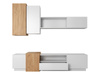 4er-Set, TV-Lowboard, Wandregal, 2x Hängeschrank) NONI