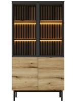 Vitrine mit lamellen und LED-Beleuchtung LUKS