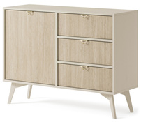 Kommode mit drei Schubladen GOLD Sandbeige