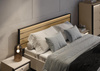 MIYA Modernes Bett, grau/schwarz Bett mit USB- und C-Anschluss