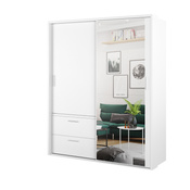 Kleiderschrank mit 2 Schubladen ARTI Weiß