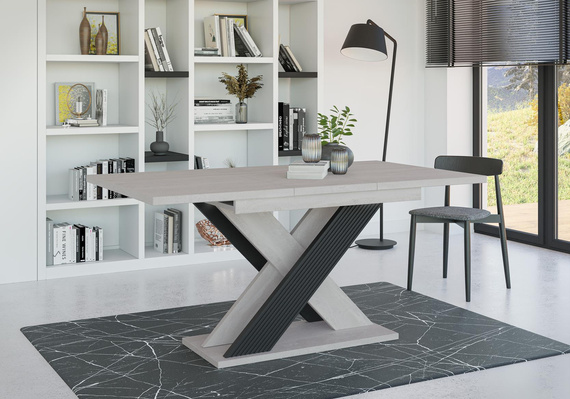 Esstische Modern AMI Beton+Schwarz