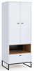 Kleiderschrank mit schubladen schmal MIO Weiß