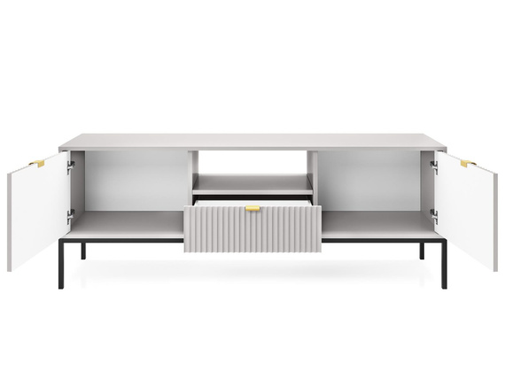 TV-Schrank mit Schublade und 2 Türen NANCY  Lowboard mit Lamellen