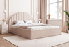 Designerbett mit Bettkasten 140x200 Beige PERLE