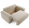 Schlafsofa 190 cm breit modern TEDIS Creme