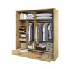Kleiderschrank ARTI mit 2 Schubladen mit Spiegel 200 cm