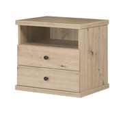 Klassik Nachtschränke mit 2 Schubladen BORDO Eiche artisan