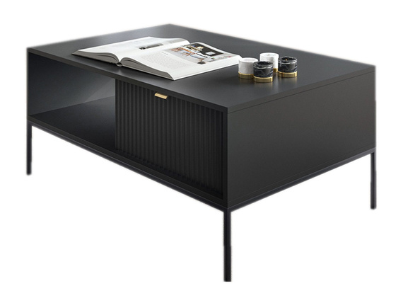 Kaffeetisch mit Schublade NOVA Schwarz